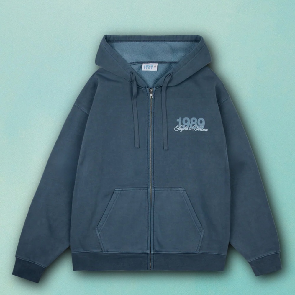 Official Taylor Swift Merch. 1989 Graphic Blue Hoodie